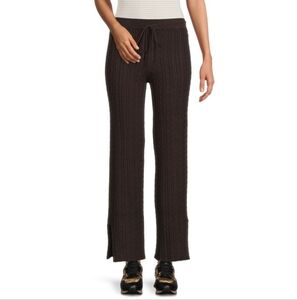 Women's Brown Cable Knit Pants